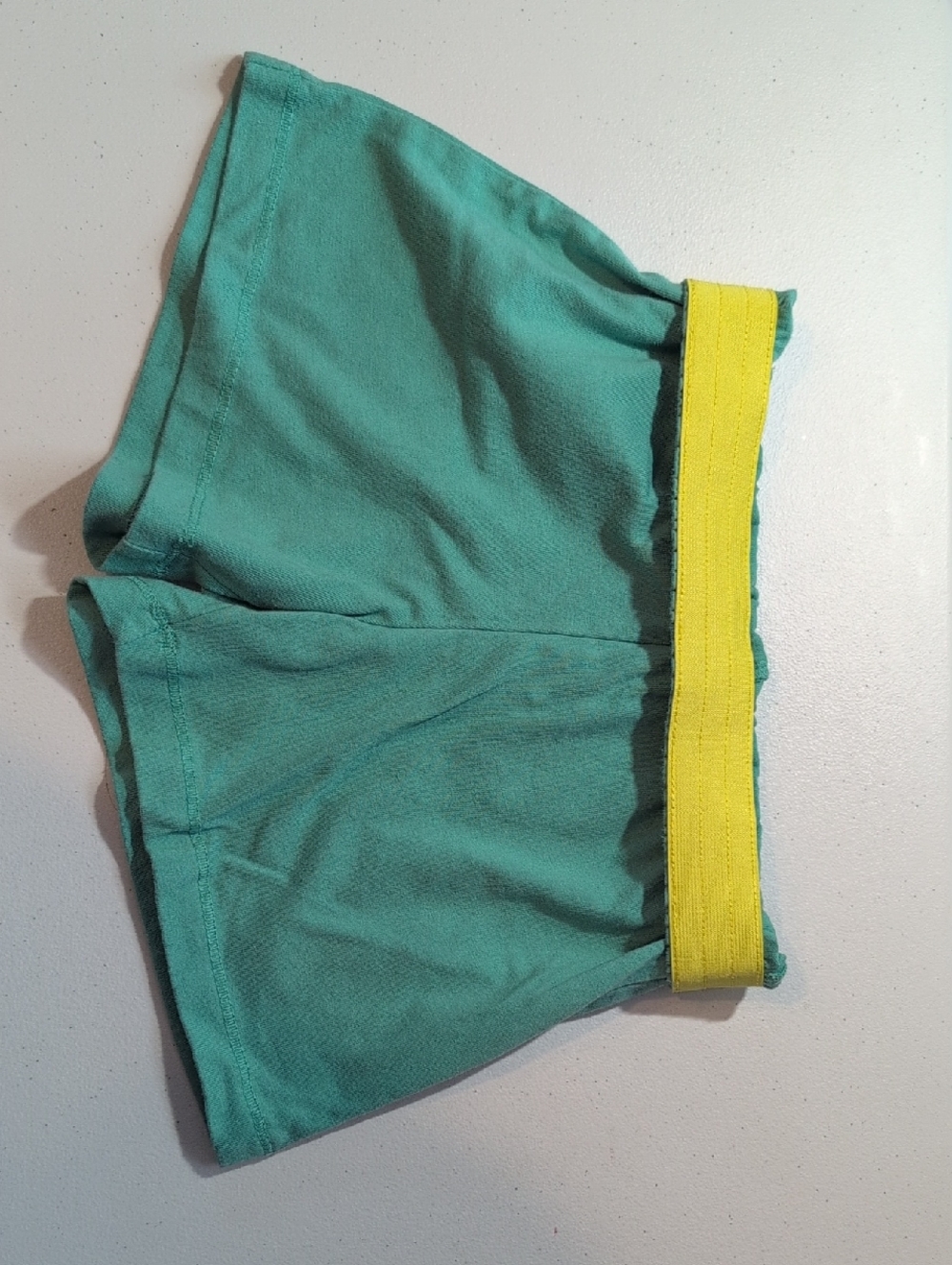 wonder nation Green Shorts with Yellow Waistband